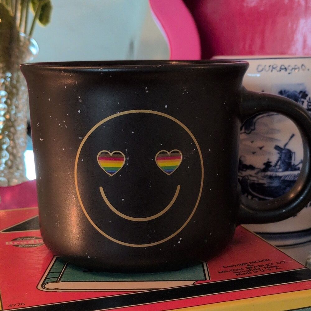 Sheffield Home Be You Ceramic Coffee Mug Black Pride Smiley Face Novelty